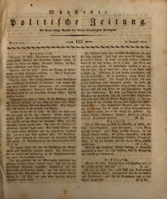 Münchener politische Zeitung (Süddeutsche Presse) Montag 6. August 1810