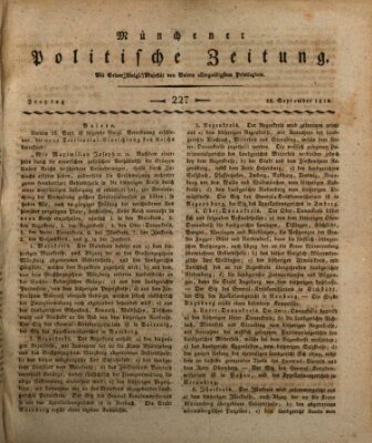 Münchener politische Zeitung (Süddeutsche Presse) Freitag 28. September 1810