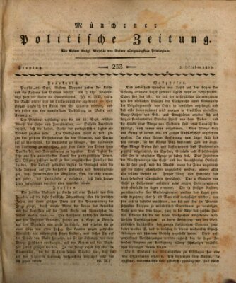 Münchener politische Zeitung (Süddeutsche Presse) Freitag 5. Oktober 1810