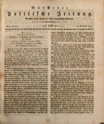 Münchener politische Zeitung (Süddeutsche Presse) Dienstag 23. Oktober 1810