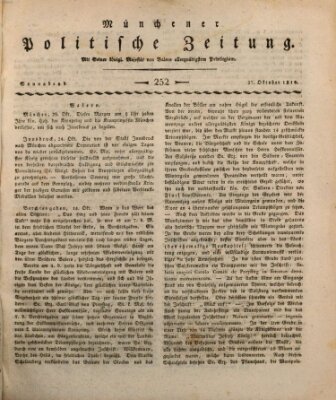 Münchener politische Zeitung (Süddeutsche Presse) Samstag 27. Oktober 1810