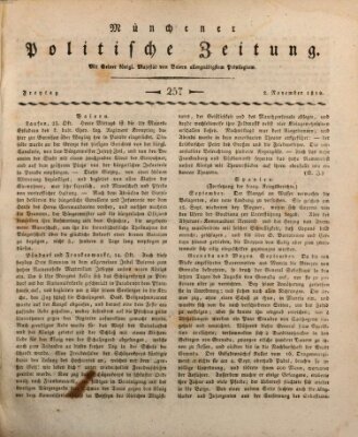 Münchener politische Zeitung (Süddeutsche Presse) Freitag 2. November 1810