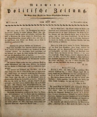 Münchener politische Zeitung (Süddeutsche Presse) Mittwoch 14. November 1810