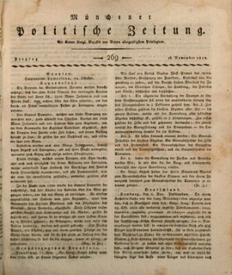 Münchener politische Zeitung (Süddeutsche Presse) Freitag 16. November 1810