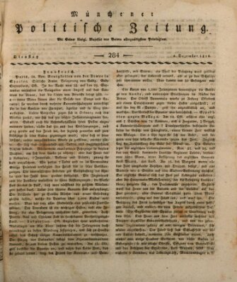 Münchener politische Zeitung (Süddeutsche Presse) Dienstag 4. Dezember 1810