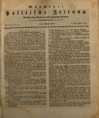 Münchener politische Zeitung (Süddeutsche Presse) Donnerstag 13. Dezember 1810