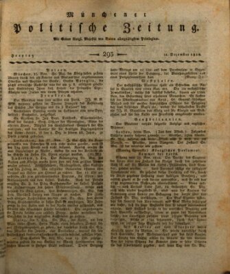 Münchener politische Zeitung (Süddeutsche Presse) Freitag 14. Dezember 1810