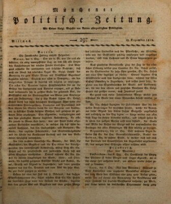 Münchener politische Zeitung (Süddeutsche Presse) Mittwoch 19. Dezember 1810