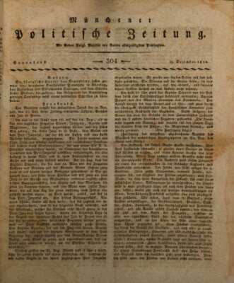 Münchener politische Zeitung (Süddeutsche Presse) Samstag 29. Dezember 1810