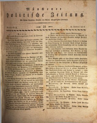 Münchener politische Zeitung (Süddeutsche Presse) Donnerstag 24. Januar 1811