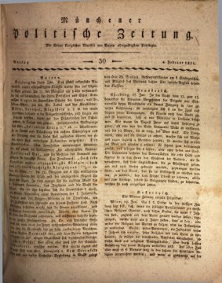 Münchener politische Zeitung (Süddeutsche Presse) Montag 4. Februar 1811