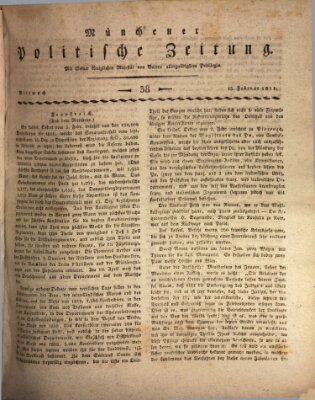 Münchener politische Zeitung (Süddeutsche Presse) Mittwoch 13. Februar 1811