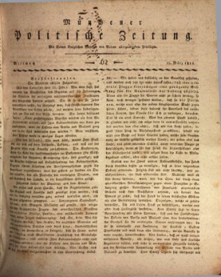 Münchener politische Zeitung (Süddeutsche Presse) Mittwoch 13. März 1811