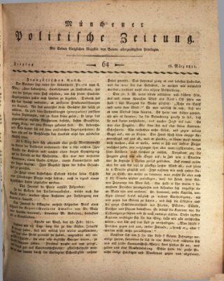 Münchener politische Zeitung (Süddeutsche Presse) Freitag 15. März 1811