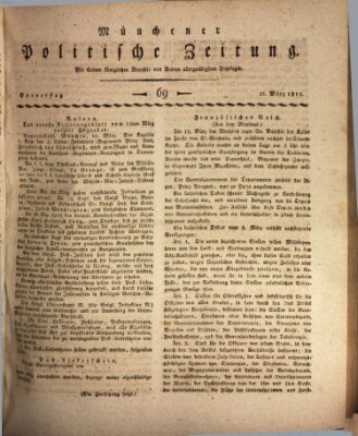 Münchener politische Zeitung (Süddeutsche Presse) Donnerstag 21. März 1811