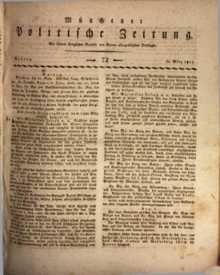 Münchener politische Zeitung (Süddeutsche Presse) Montag 25. März 1811