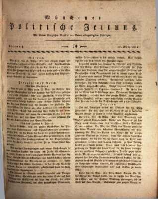 Münchener politische Zeitung (Süddeutsche Presse) Mittwoch 27. März 1811