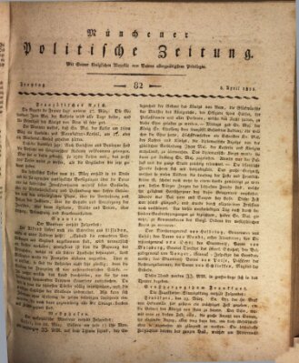 Münchener politische Zeitung (Süddeutsche Presse) Freitag 5. April 1811