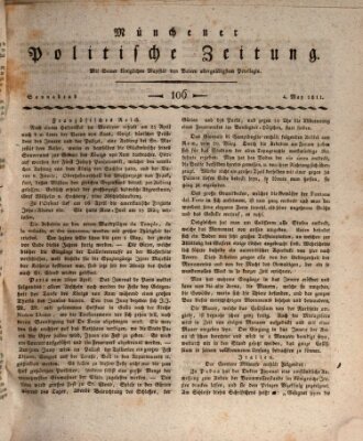 Münchener politische Zeitung (Süddeutsche Presse) Samstag 4. Mai 1811