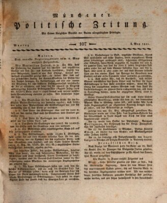 Münchener politische Zeitung (Süddeutsche Presse) Montag 6. Mai 1811