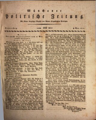 Münchener politische Zeitung (Süddeutsche Presse) Donnerstag 9. Mai 1811