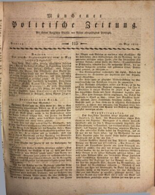 Münchener politische Zeitung (Süddeutsche Presse) Montag 13. Mai 1811