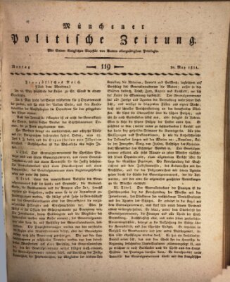 Münchener politische Zeitung (Süddeutsche Presse) Montag 20. Mai 1811