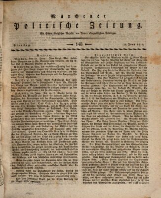 Münchener politische Zeitung (Süddeutsche Presse) Dienstag 25. Juni 1811