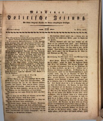 Münchener politische Zeitung (Süddeutsche Presse) Donnerstag 4. Juli 1811