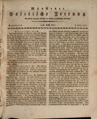 Münchener politische Zeitung (Süddeutsche Presse) Samstag 6. Juli 1811