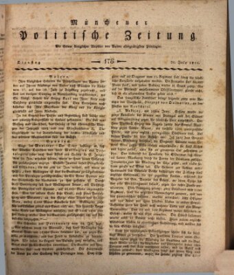 Münchener politische Zeitung (Süddeutsche Presse) Dienstag 30. Juli 1811