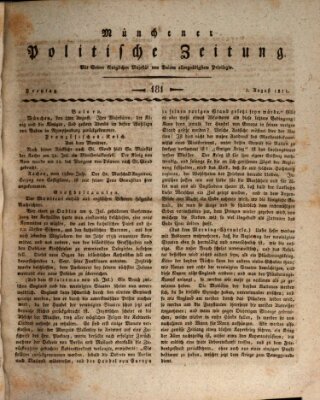 Münchener politische Zeitung (Süddeutsche Presse) Freitag 2. August 1811