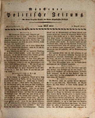 Münchener politische Zeitung (Süddeutsche Presse) Samstag 3. August 1811