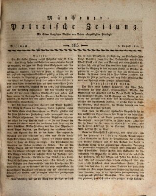 Münchener politische Zeitung (Süddeutsche Presse) Mittwoch 7. August 1811