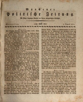 Münchener politische Zeitung (Süddeutsche Presse) Donnerstag 8. August 1811