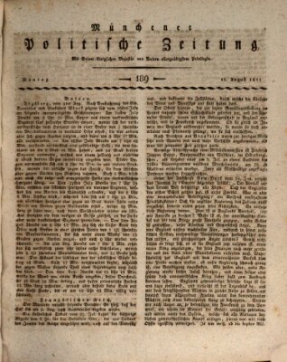 Münchener politische Zeitung (Süddeutsche Presse) Montag 12. August 1811