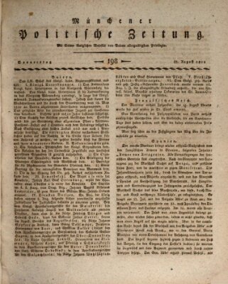 Münchener politische Zeitung (Süddeutsche Presse) Donnerstag 22. August 1811