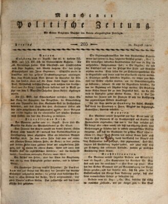 Münchener politische Zeitung (Süddeutsche Presse) Freitag 30. August 1811