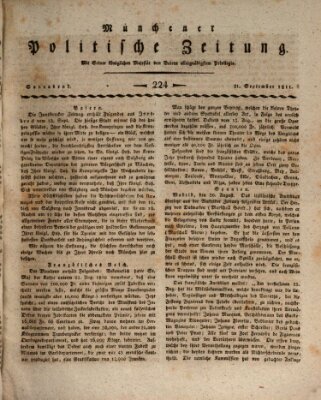 Münchener politische Zeitung (Süddeutsche Presse) Samstag 21. September 1811