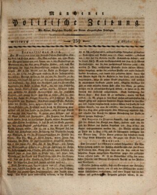 Münchener politische Zeitung (Süddeutsche Presse) Mittwoch 9. Oktober 1811