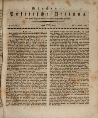 Münchener politische Zeitung (Süddeutsche Presse) Freitag 25. Oktober 1811