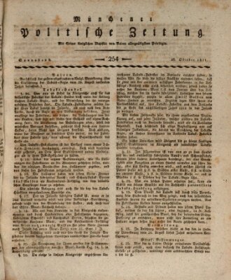 Münchener politische Zeitung (Süddeutsche Presse) Samstag 26. Oktober 1811