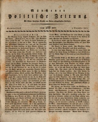 Münchener politische Zeitung (Süddeutsche Presse) Samstag 9. November 1811