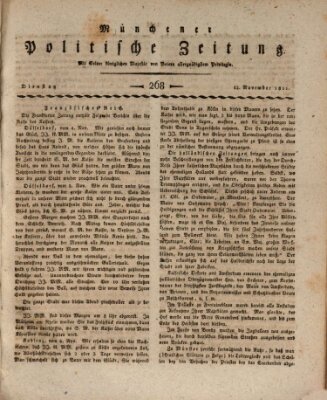 Münchener politische Zeitung (Süddeutsche Presse) Dienstag 12. November 1811