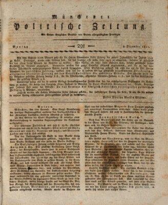 Münchener politische Zeitung (Süddeutsche Presse) Montag 9. Dezember 1811