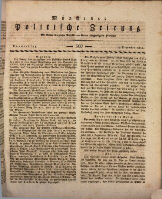 Münchener politische Zeitung (Süddeutsche Presse) Donnerstag 19. Dezember 1811