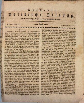 Münchener politische Zeitung (Süddeutsche Presse) Samstag 21. Dezember 1811