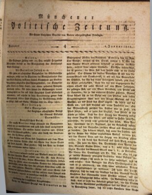 Münchener politische Zeitung (Süddeutsche Presse) Samstag 4. Januar 1812