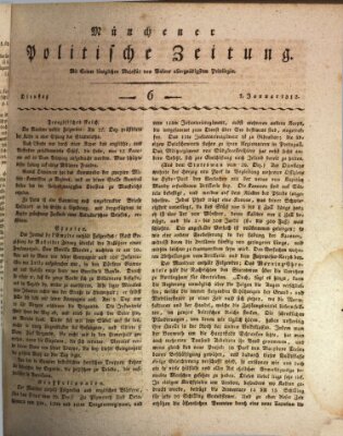 Münchener politische Zeitung (Süddeutsche Presse) Dienstag 7. Januar 1812