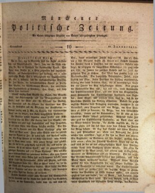 Münchener politische Zeitung (Süddeutsche Presse) Samstag 11. Januar 1812